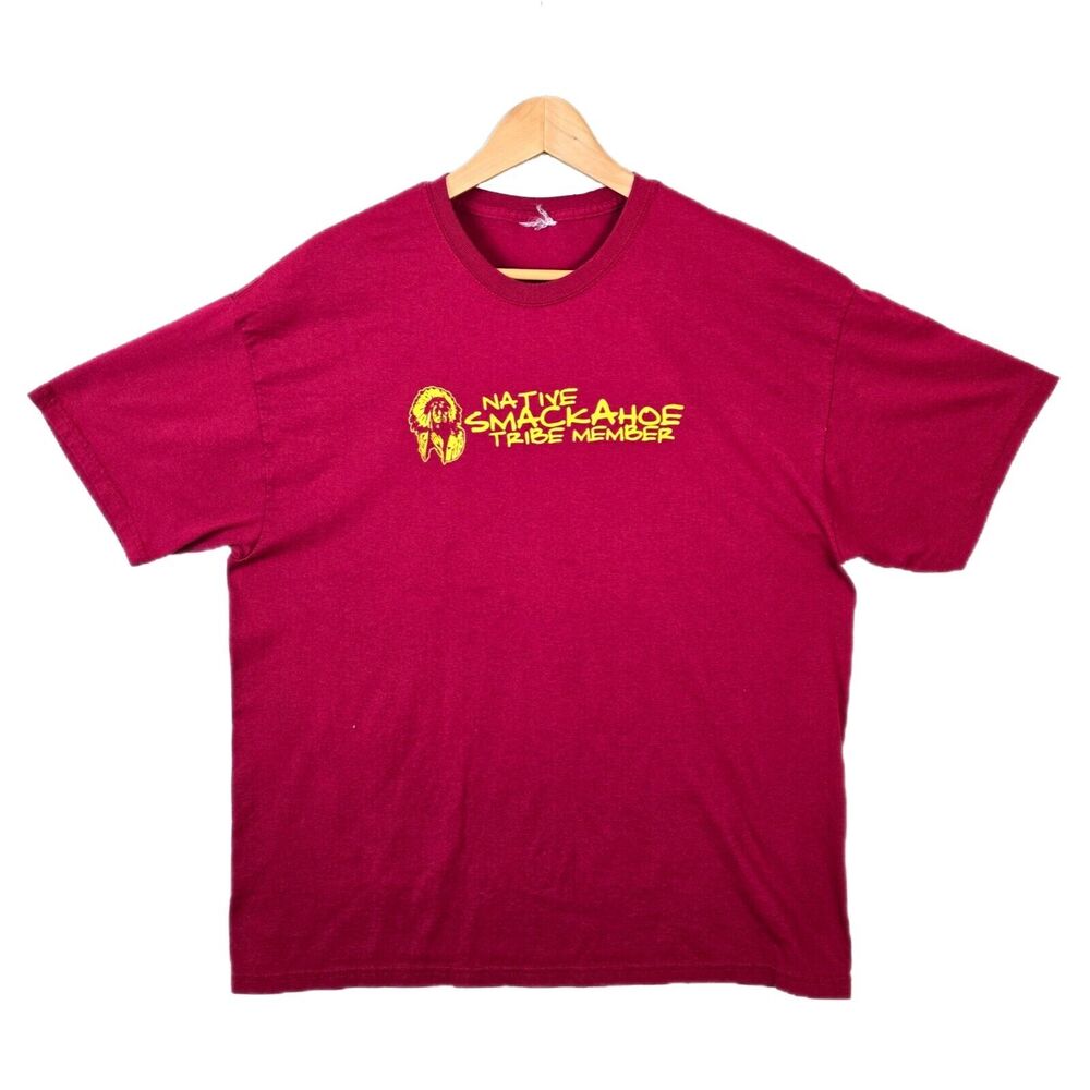 Vintage Native SmackAhoe Tribe Shirt Size XL Y2k Vtg Novelty Funny Indian